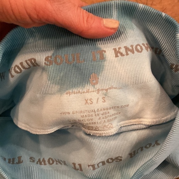 Spiritual Gangster Mermaidcore Blue Tie Dye Leggings with Side Cutouts XS/S - Picture 6 of 6